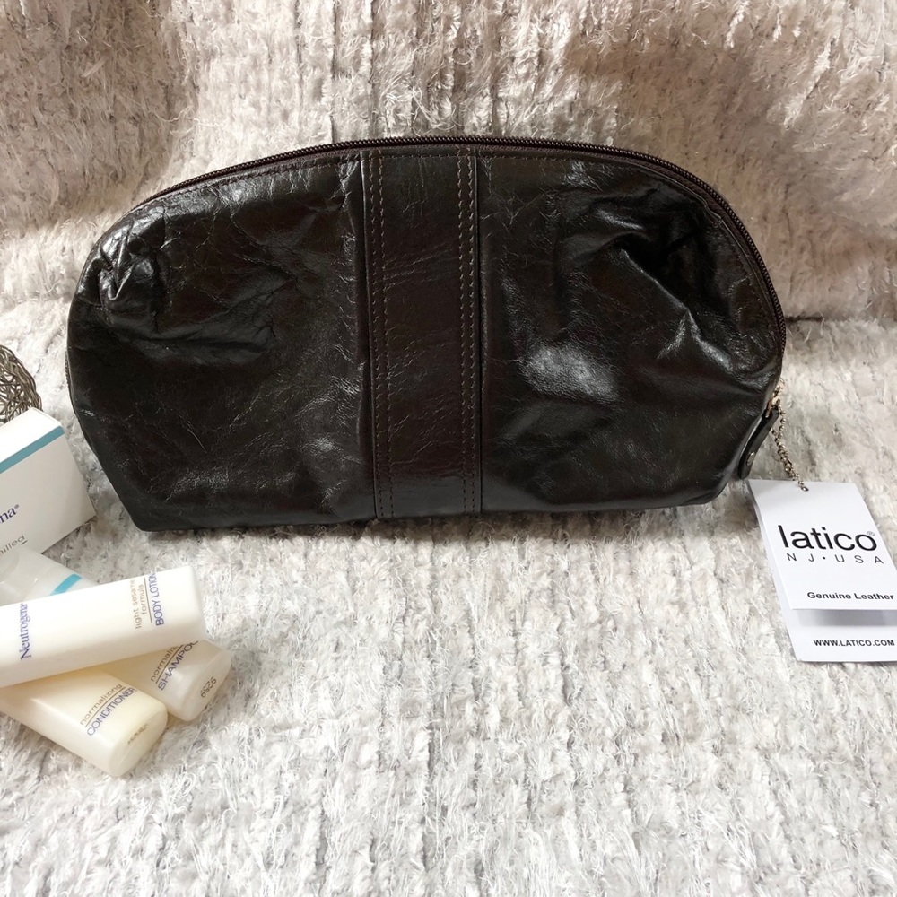 🆕New with tags GENUINE LEATHER LATICO SHAVE BAG
